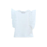 White Tulle Frill T-Shirt