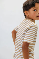 khaki/white qb stripe blade shirt