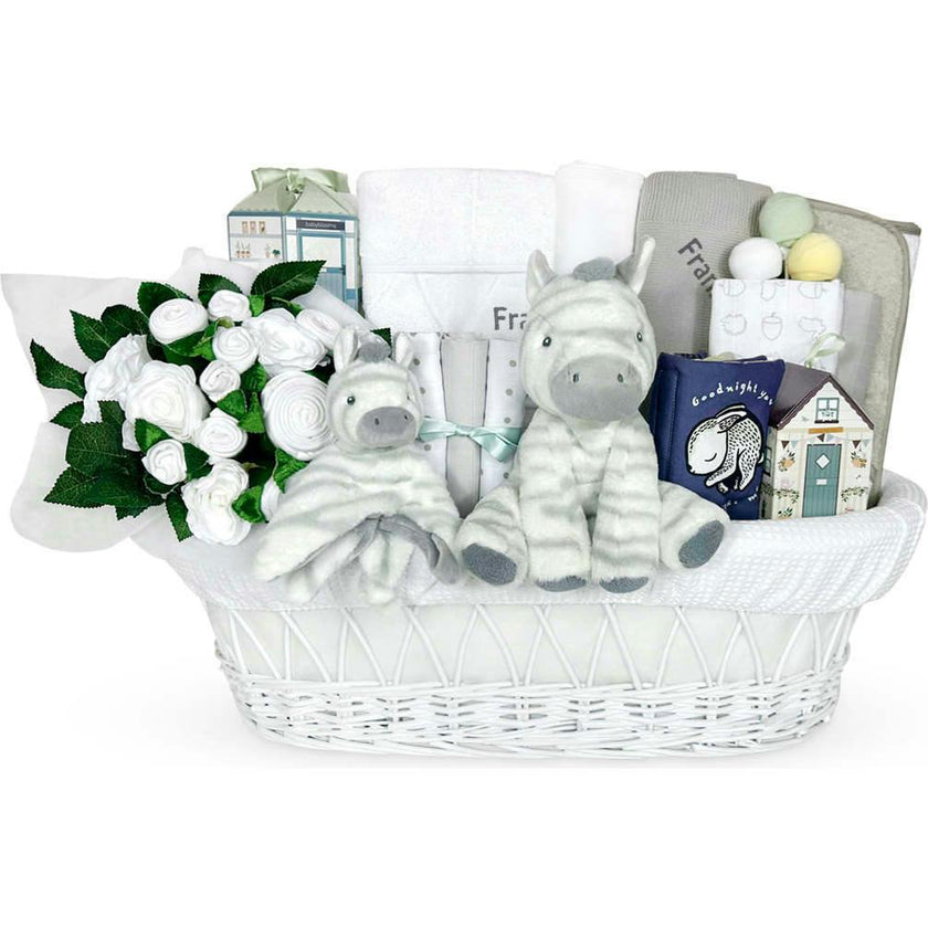 Personalized Zachery Moses Basket Baby Hamper