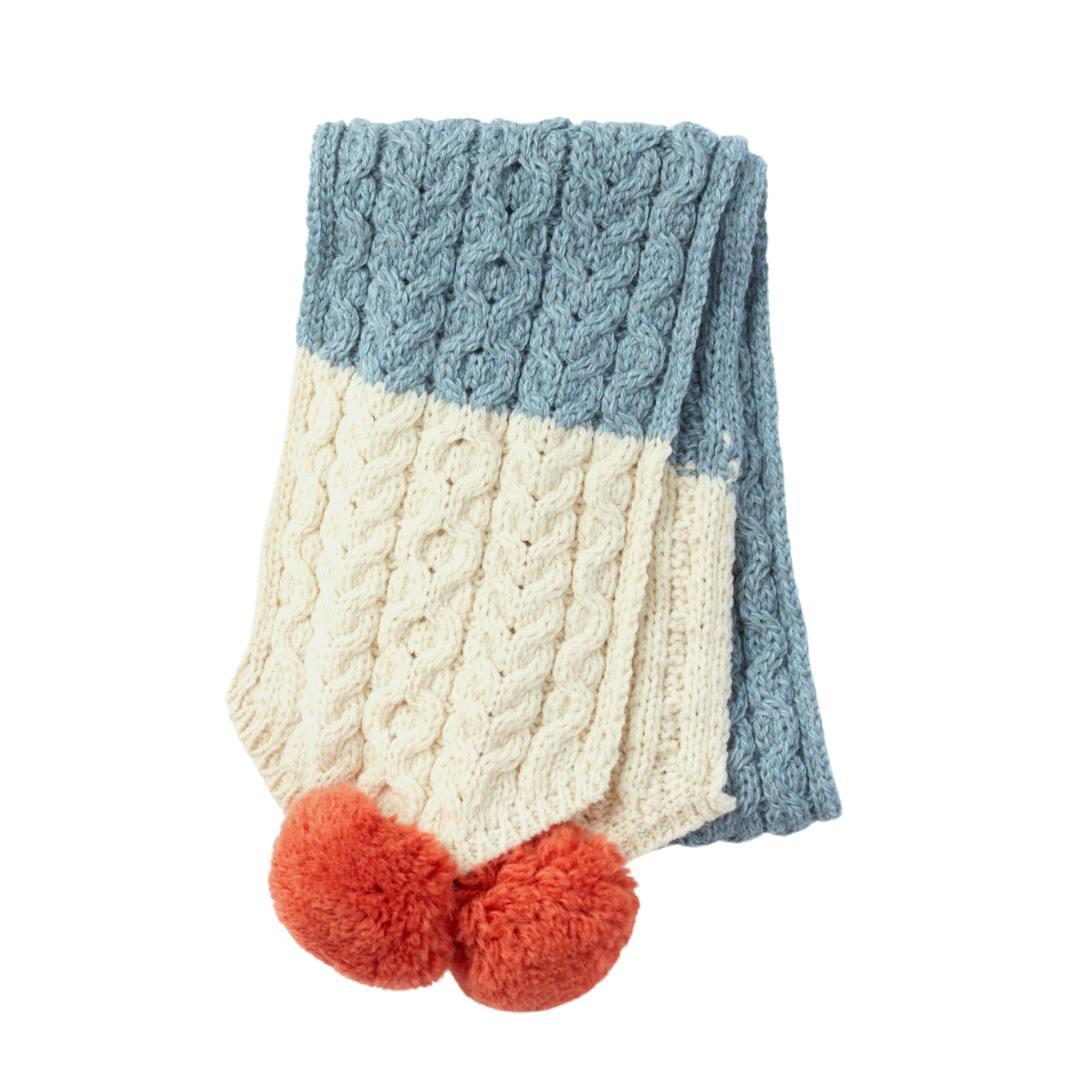 Finchley Merino Scarf - Sky Blue