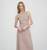 The Phoebe Nap Top - Cognac Gingham