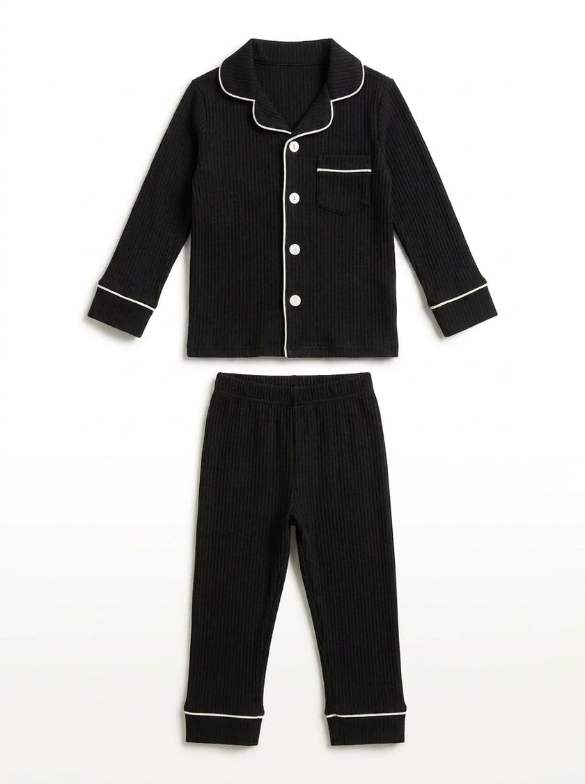 Year-Round Button down Ribbed Pjs