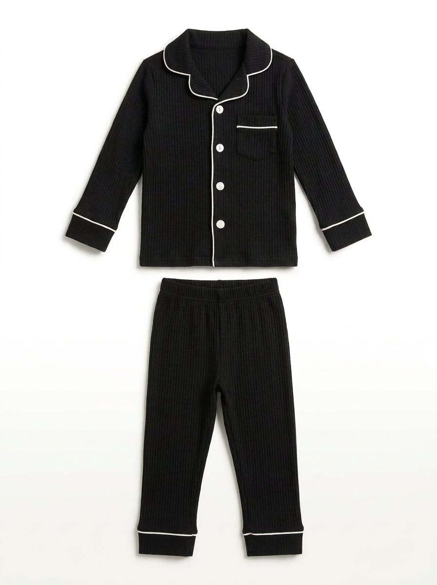 Year-Round Button down Ribbed Pjs