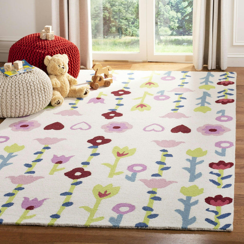 Kids Flora Rug, Pink