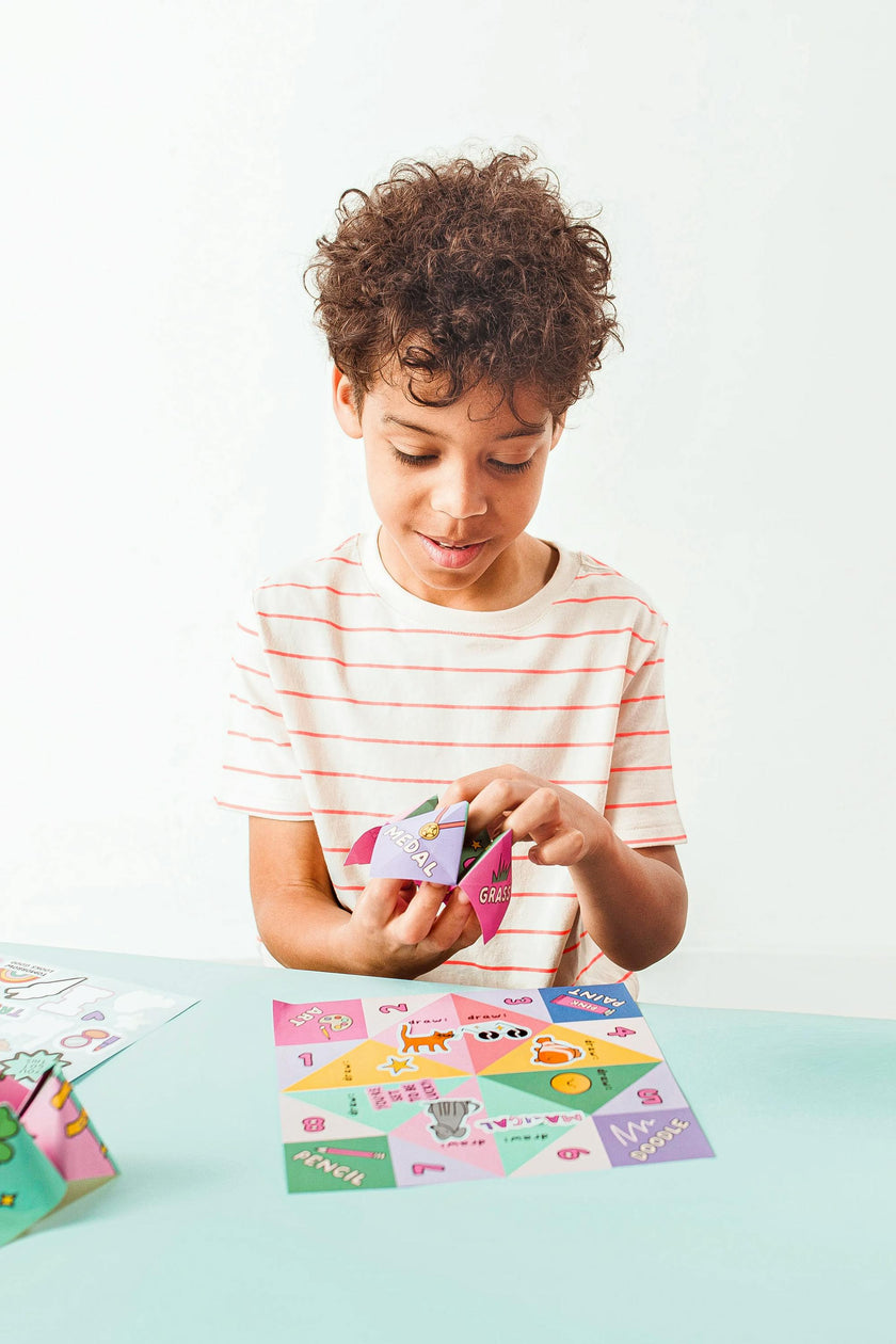 DIY Fortune Tellers Activity Kit - 24 Designs - 2 Sticker Sheets