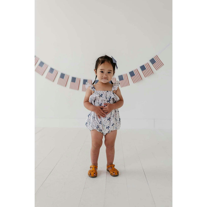 Gauze Bubble Romper Harbor Blue
