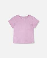 Crinkle Jersey T-Shirt Lilac