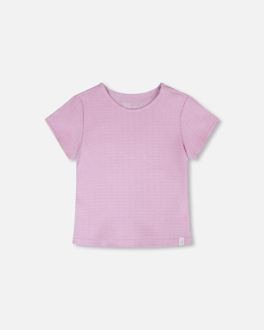 Crinkle Jersey T-Shirt Lilac