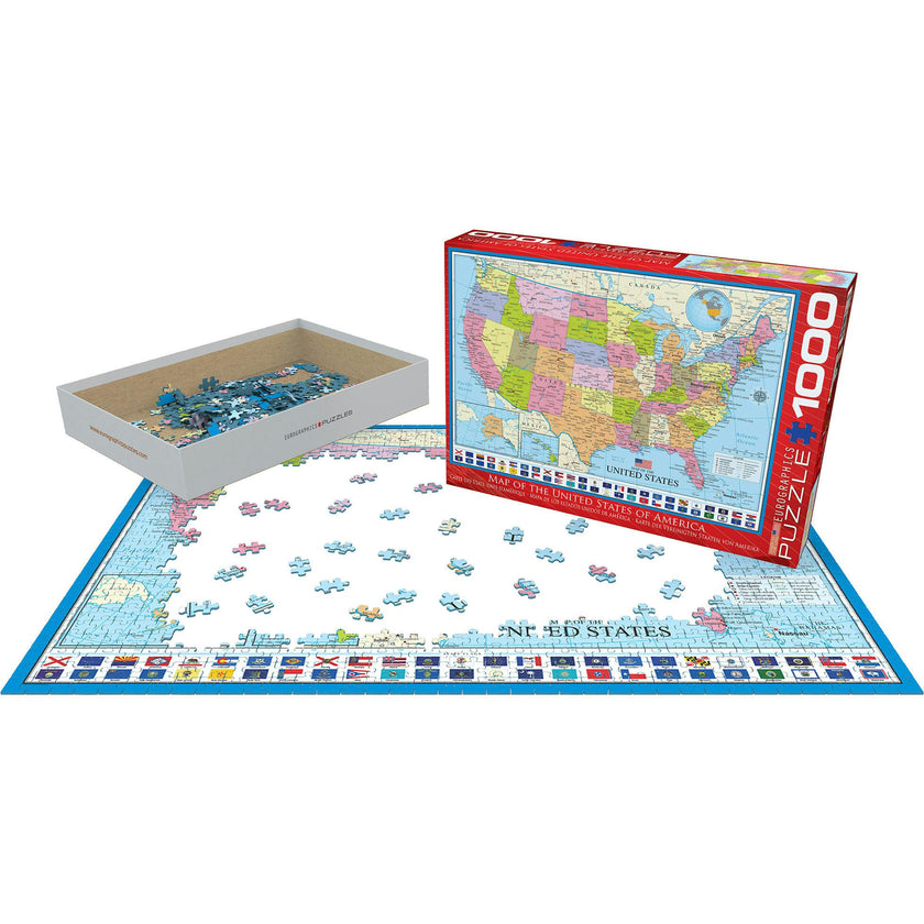 Map of the United States - 1000 pc Puzzle