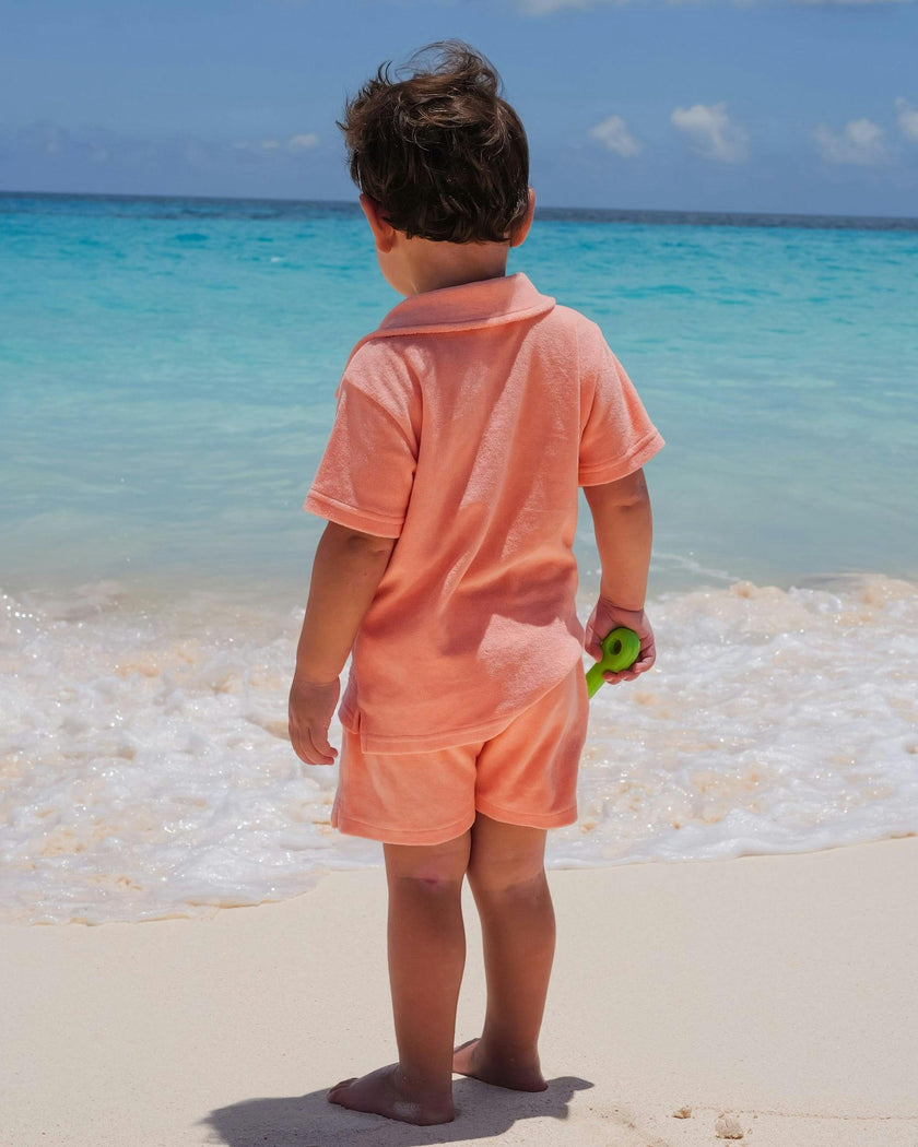 The Tropicana - Boys Coral Terry Polo