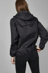 Black Quarter Zip Packable Rain Jacket and windbreaker