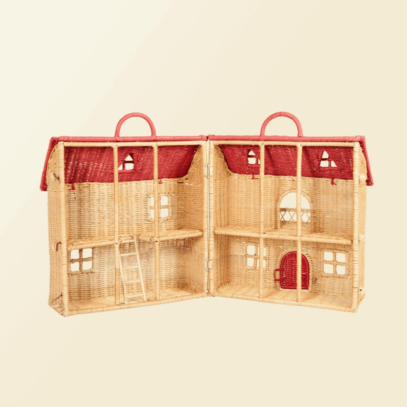 Handcrafted - Amy Dollhouse Tote - Rattan Wicker