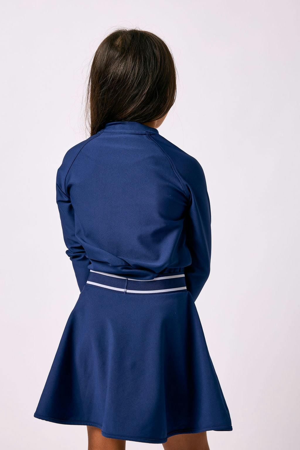 girls navy crewneck