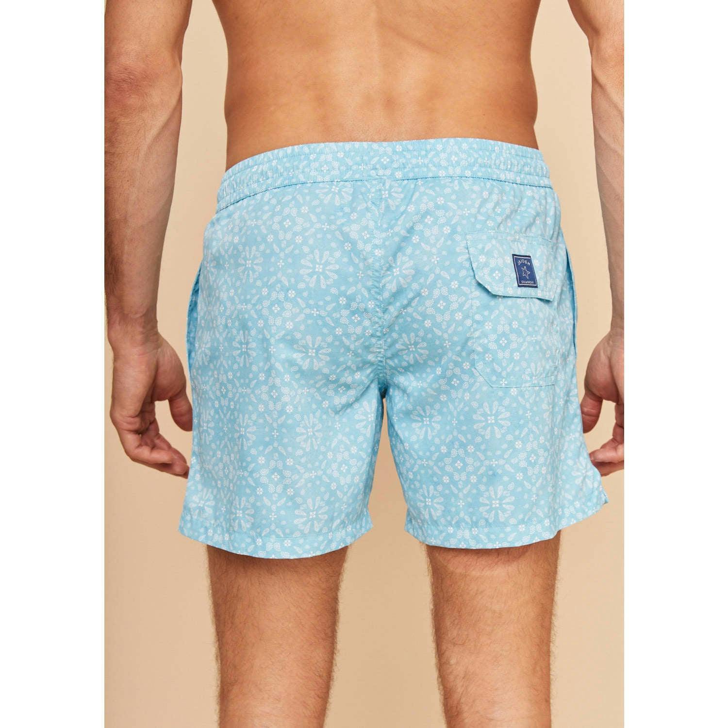 Sky Blue Bandana Men's Swim Shorts
