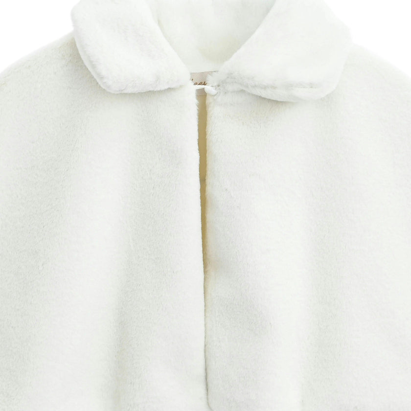 Ivory Faux Fur Cape