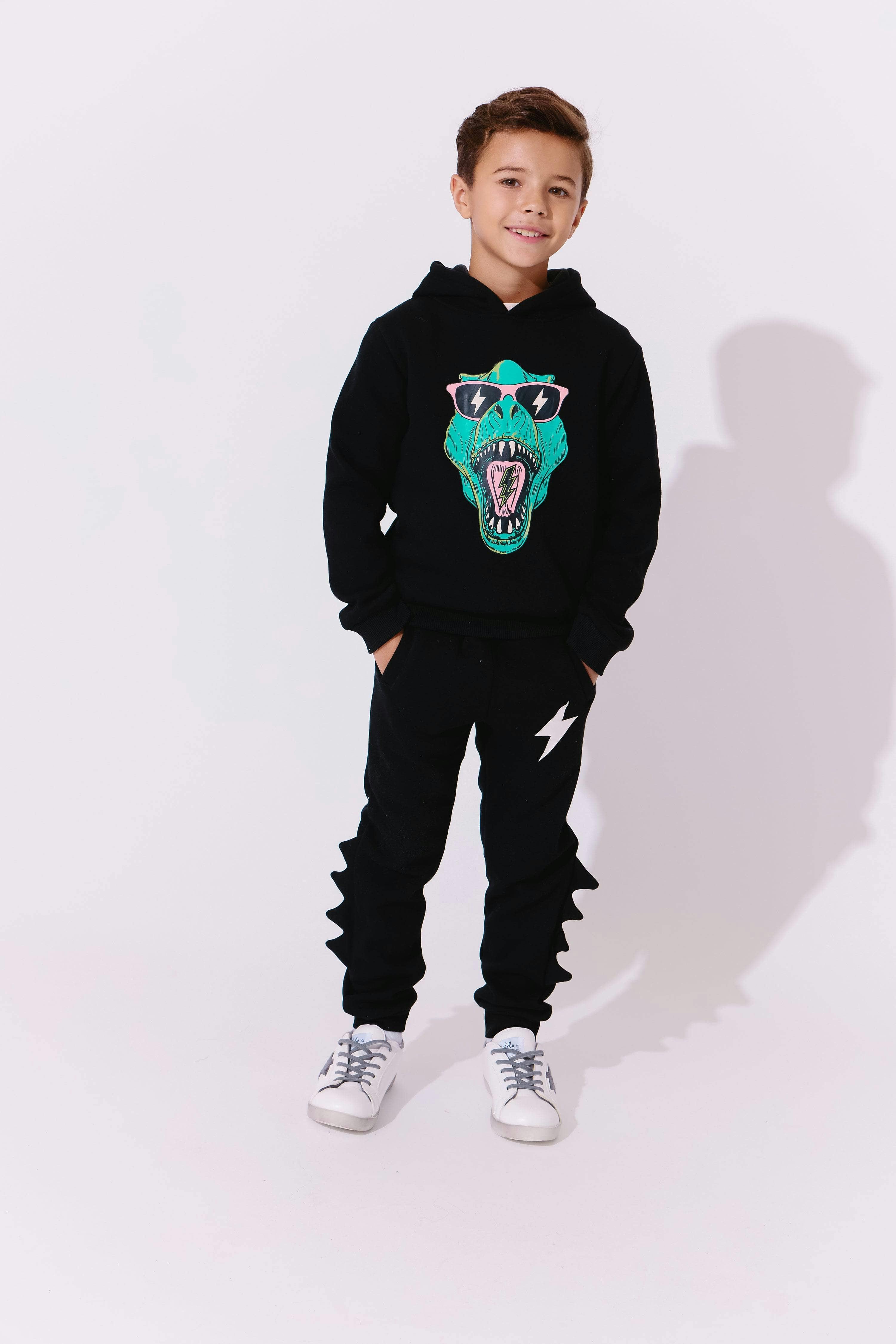 Dino Flash Jogger Set, Black