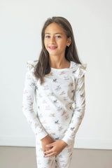Ski Pups Girl Pima Long Pajama Set