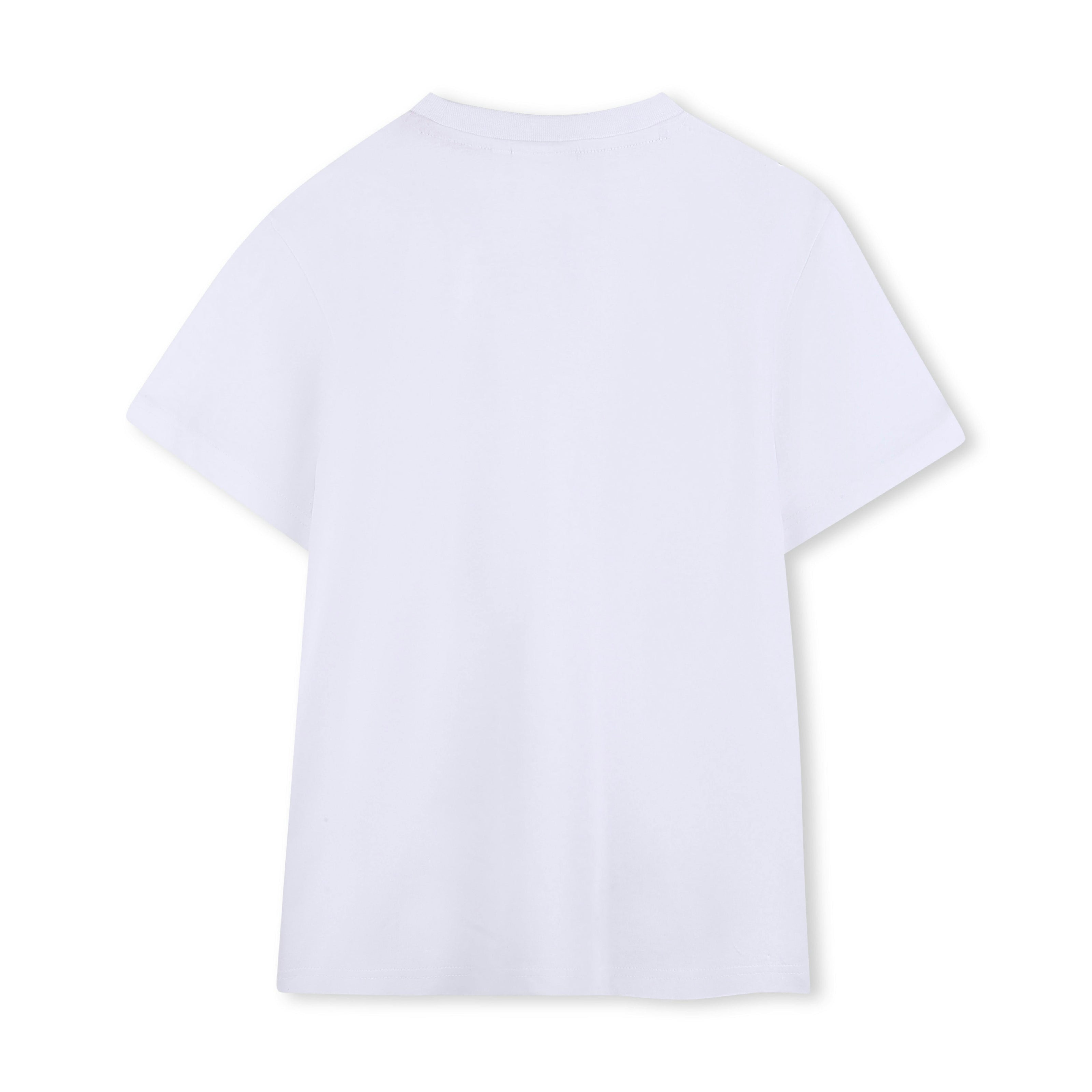 White Short Sleeve T-shirt Con Logo