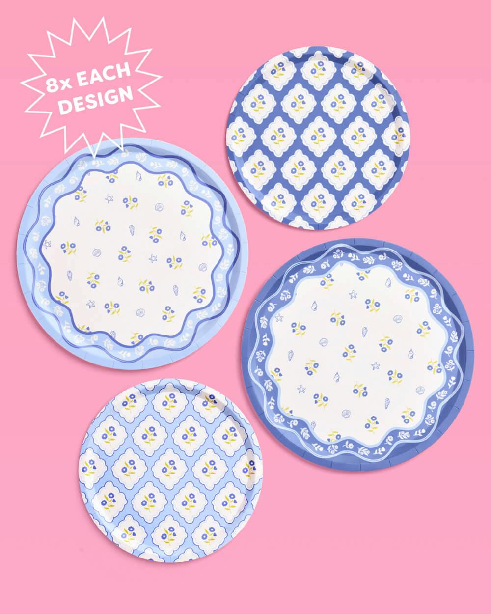 Coastal Plates - 32 paper plates, 2 sizes