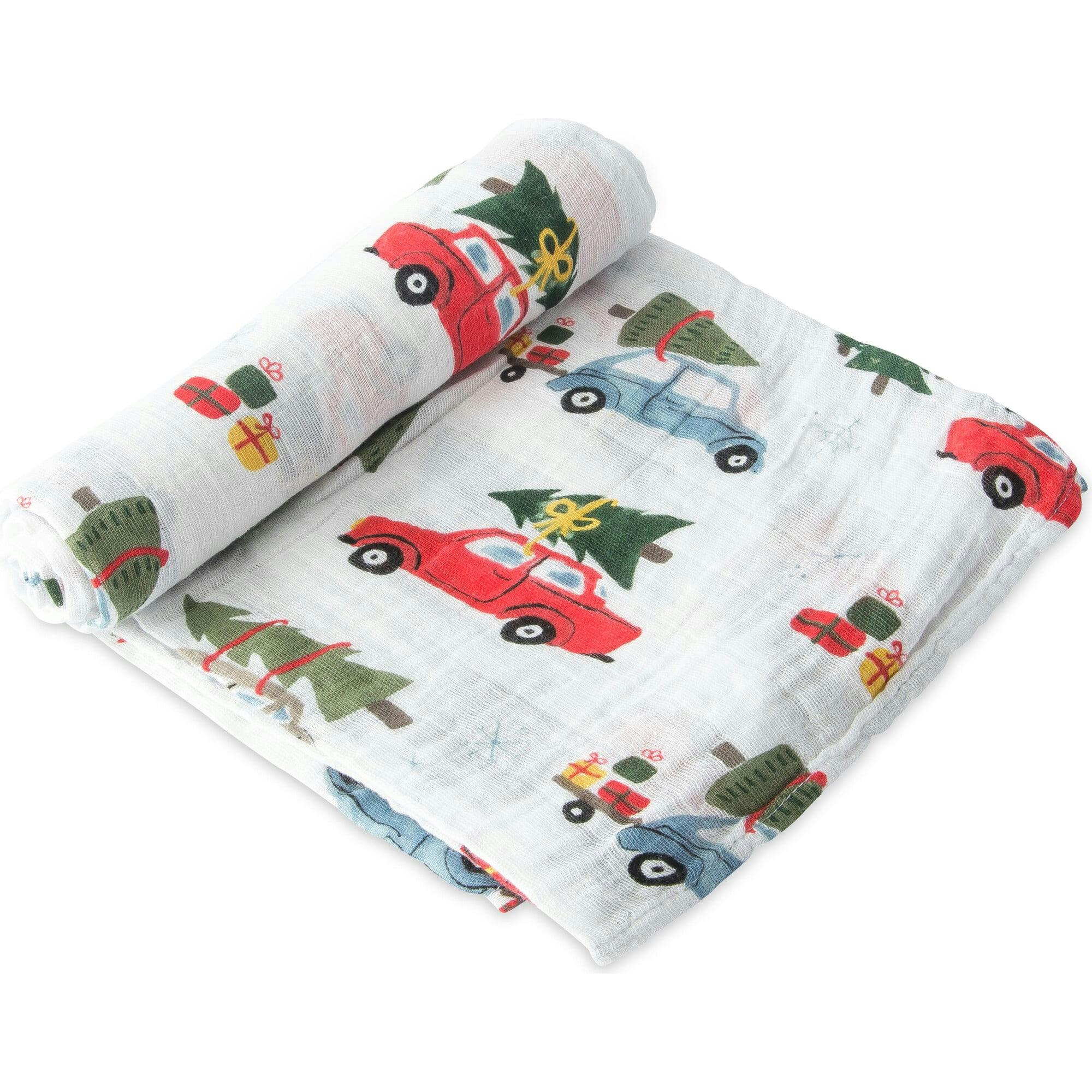 Cotton Muslin Swaddle Blanket - Holiday Haul