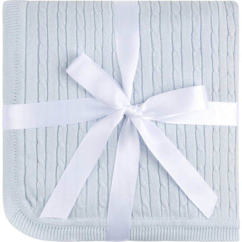 Cable Knit Blanket Pink