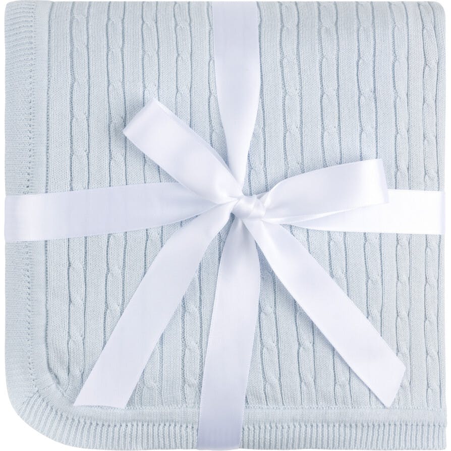 Cable Knit Blanket Pink