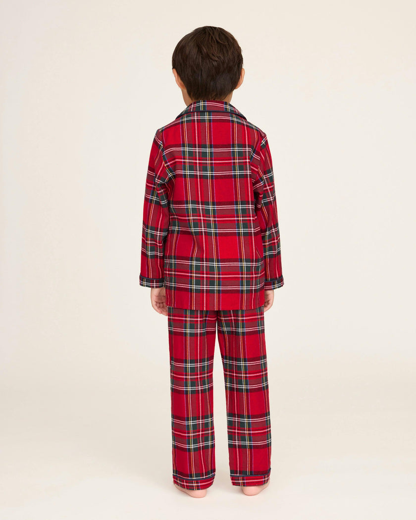 Kid's Brushed Twill Pajama Set in Imperial Tartan