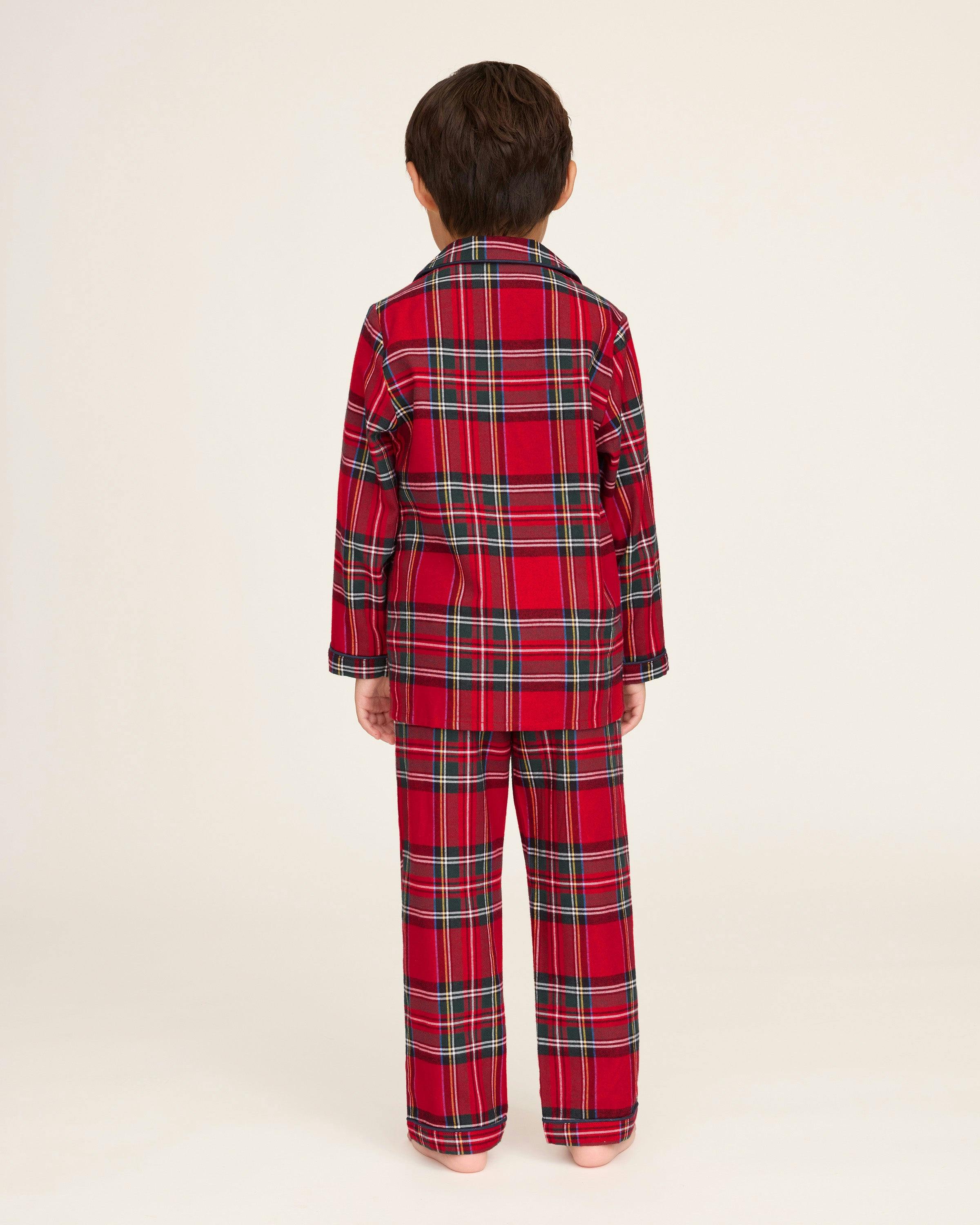 Kid's Brushed Twill Pajama Set in Imperial Tartan