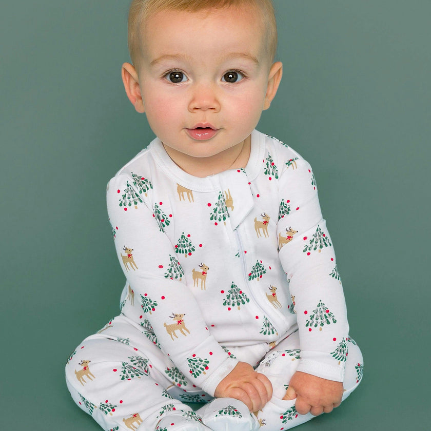 The Organic Zipper Footie [Tinsel Trees]