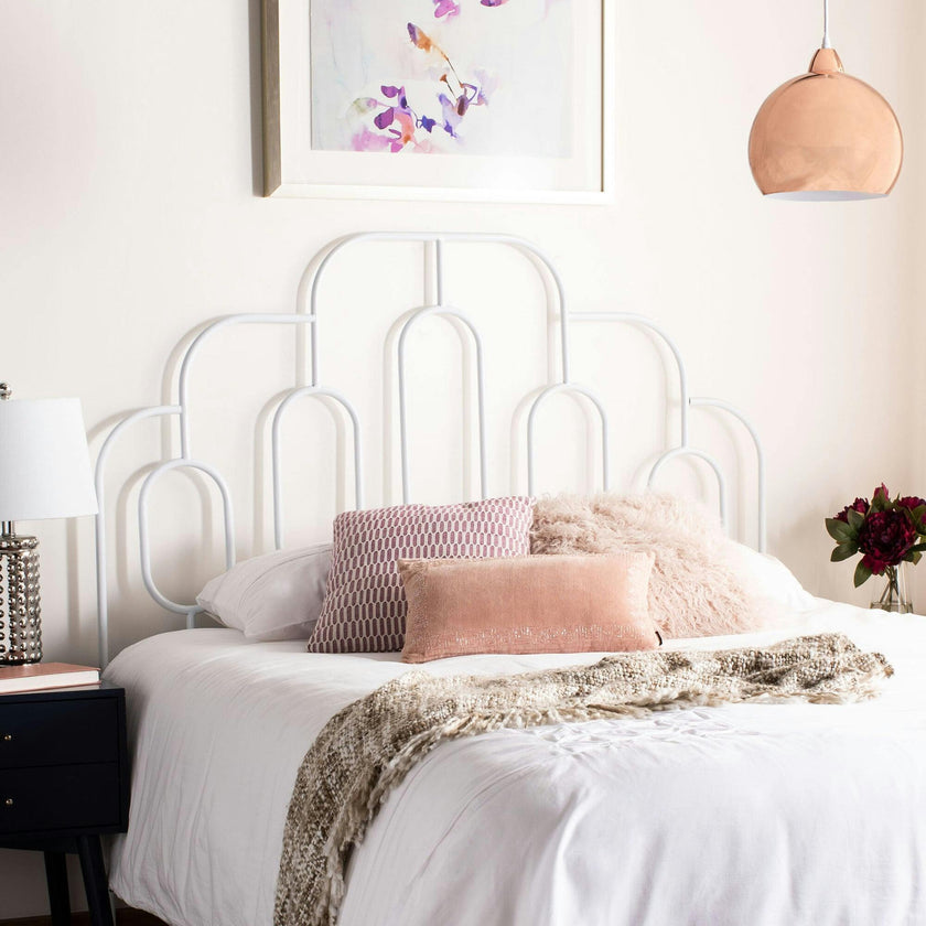 Paloma Metal Retro Headboard, White