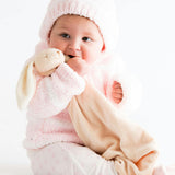 Chenille - Pretty Pink & Ivory Stripe Hooded Jacket