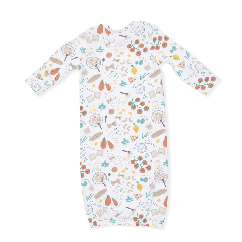 Pasta Lovers - Lap Shoulder Gown & Knotted Hat