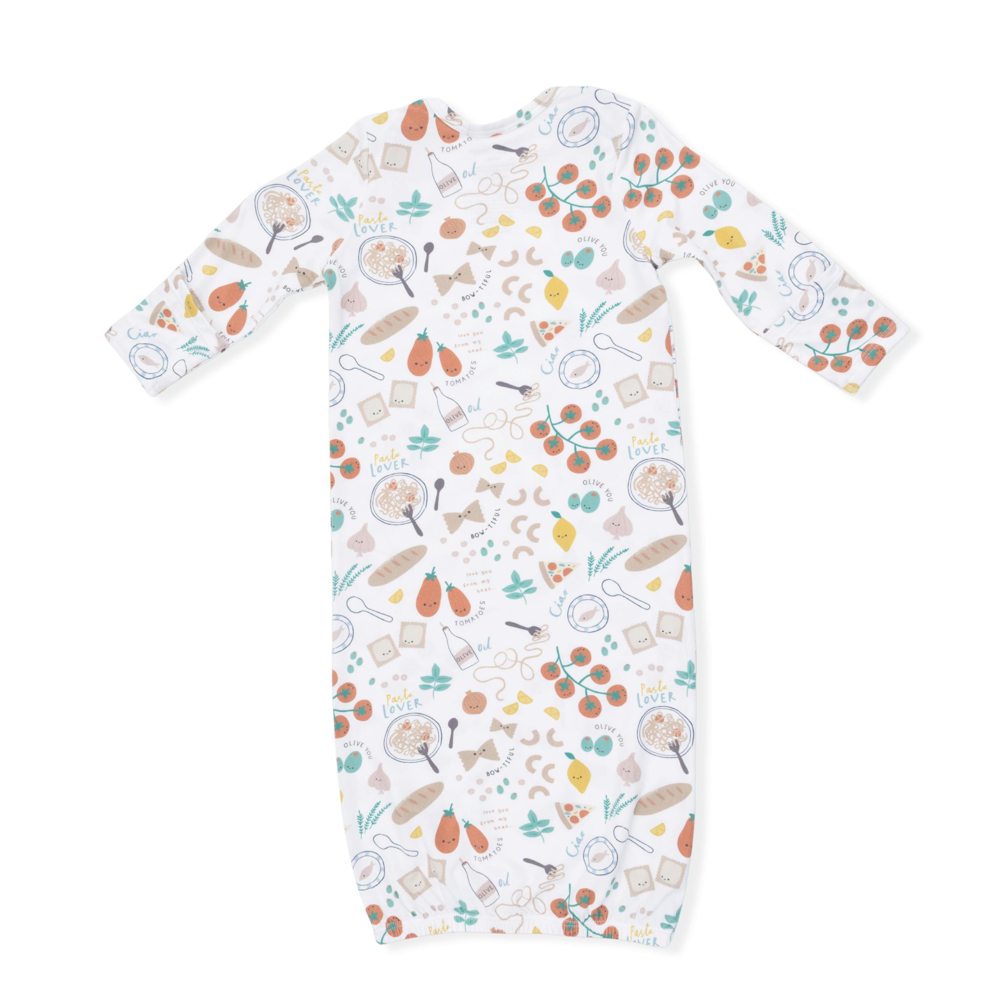 Pasta Lovers - Lap Shoulder Gown & Knotted Hat