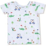Dog Gone Golf - Blue - Short Sleeve Loungewear Set