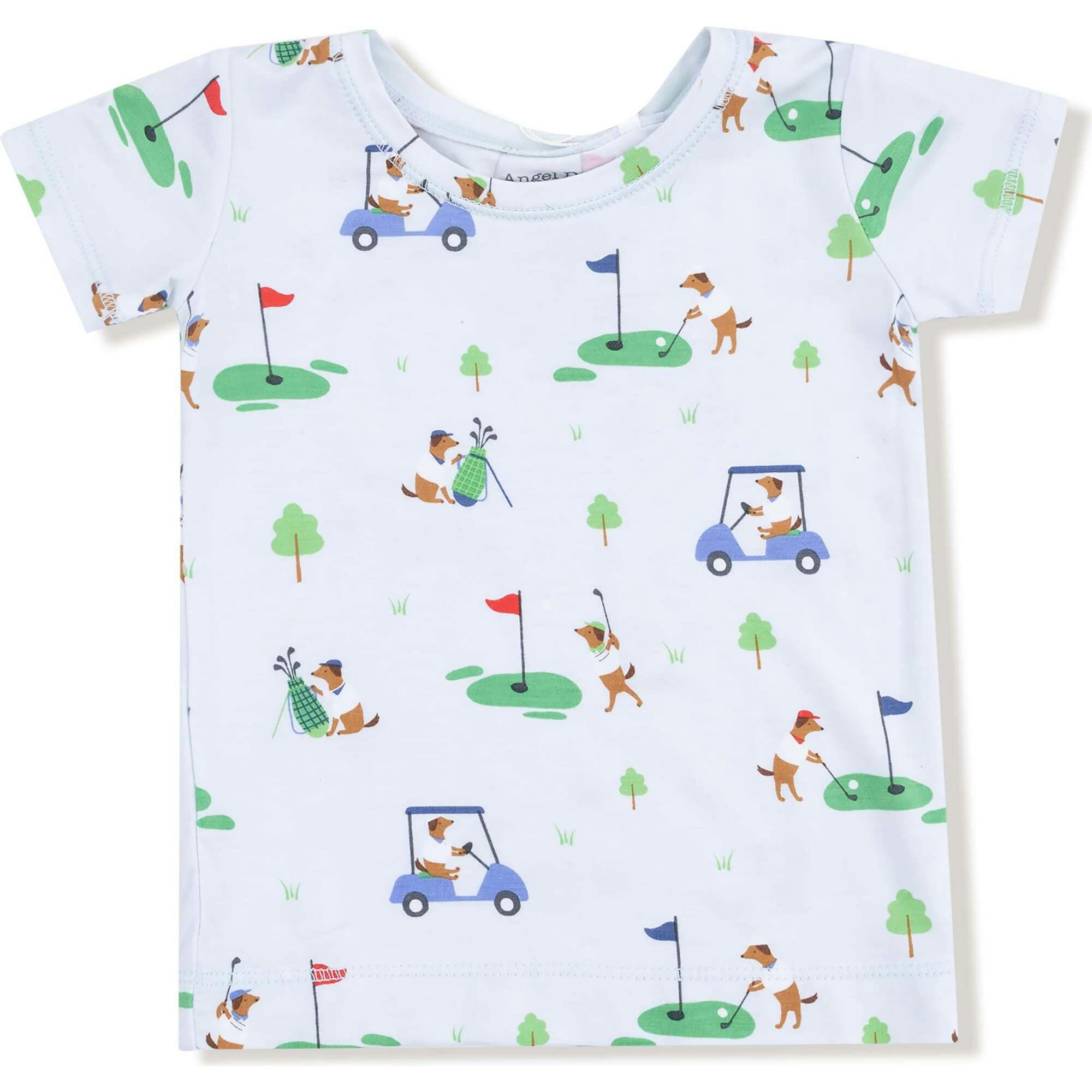 Dog Gone Golf - Blue - Short Sleeve Loungewear Set