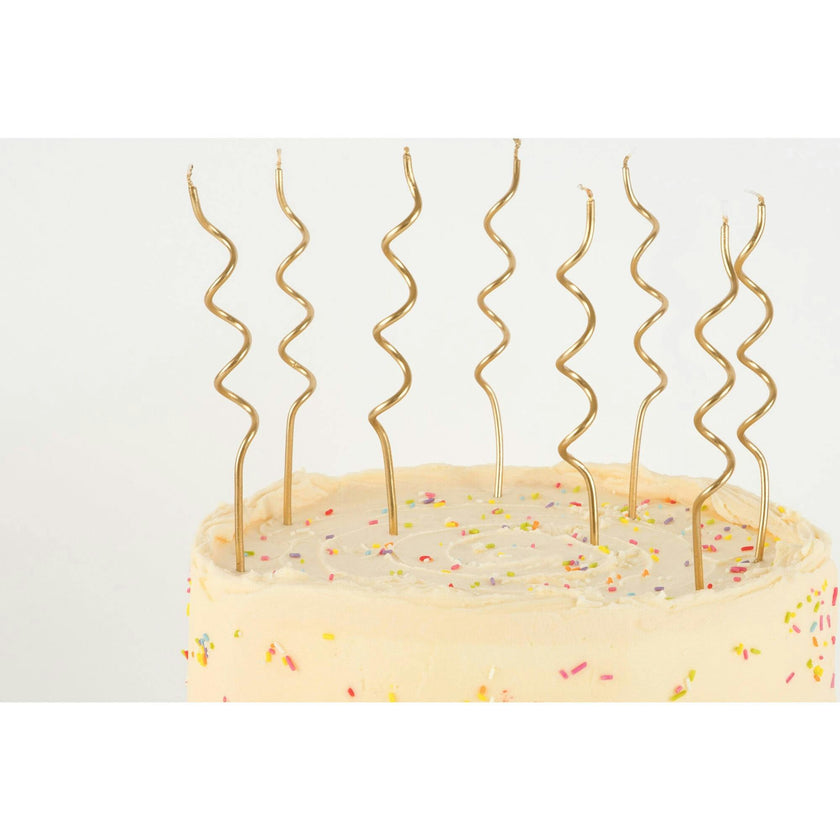 Gold Swirly Candles