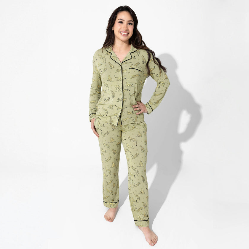 Sage & Spots Leopard Bamboo Women's Pajama Set