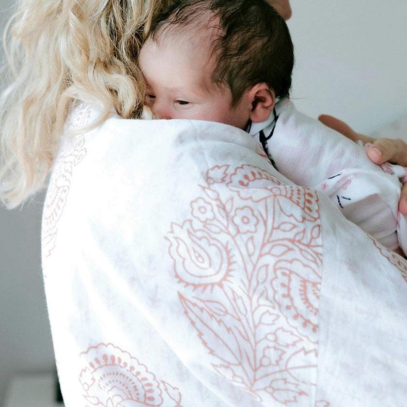 Block-Printed Cotton Women'S Robe