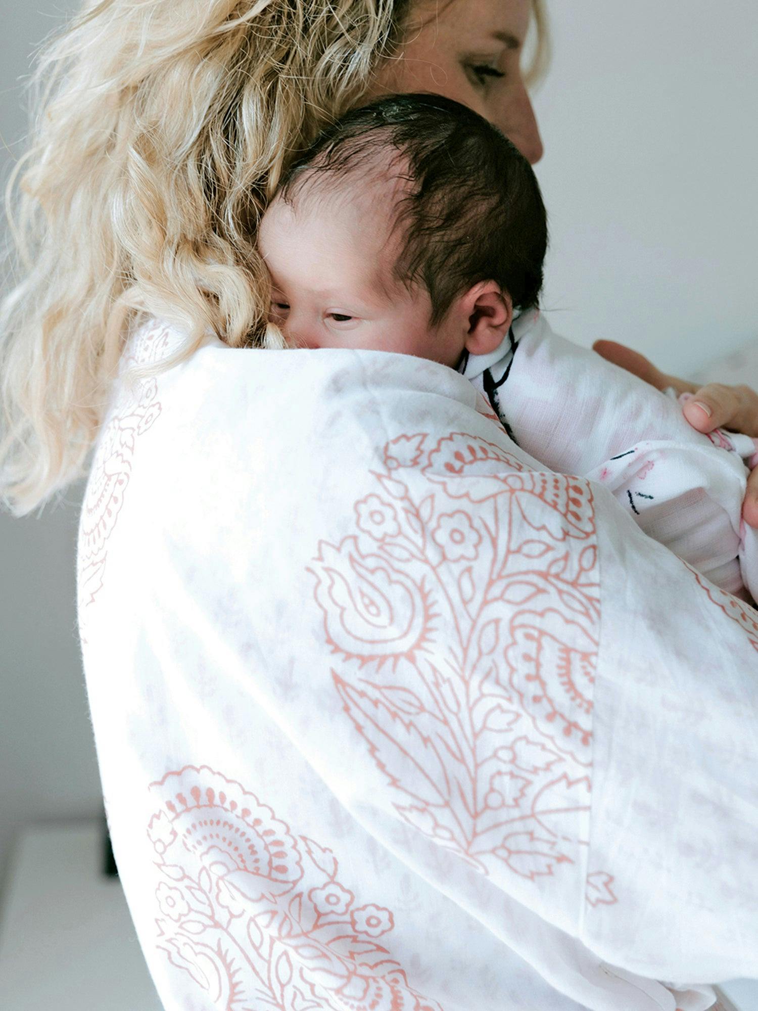 Block-Printed Cotton Women'S Robe