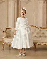 White Marindel Lace & Tulle Dress