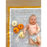 Block-Printed Cotton Crib Quilt