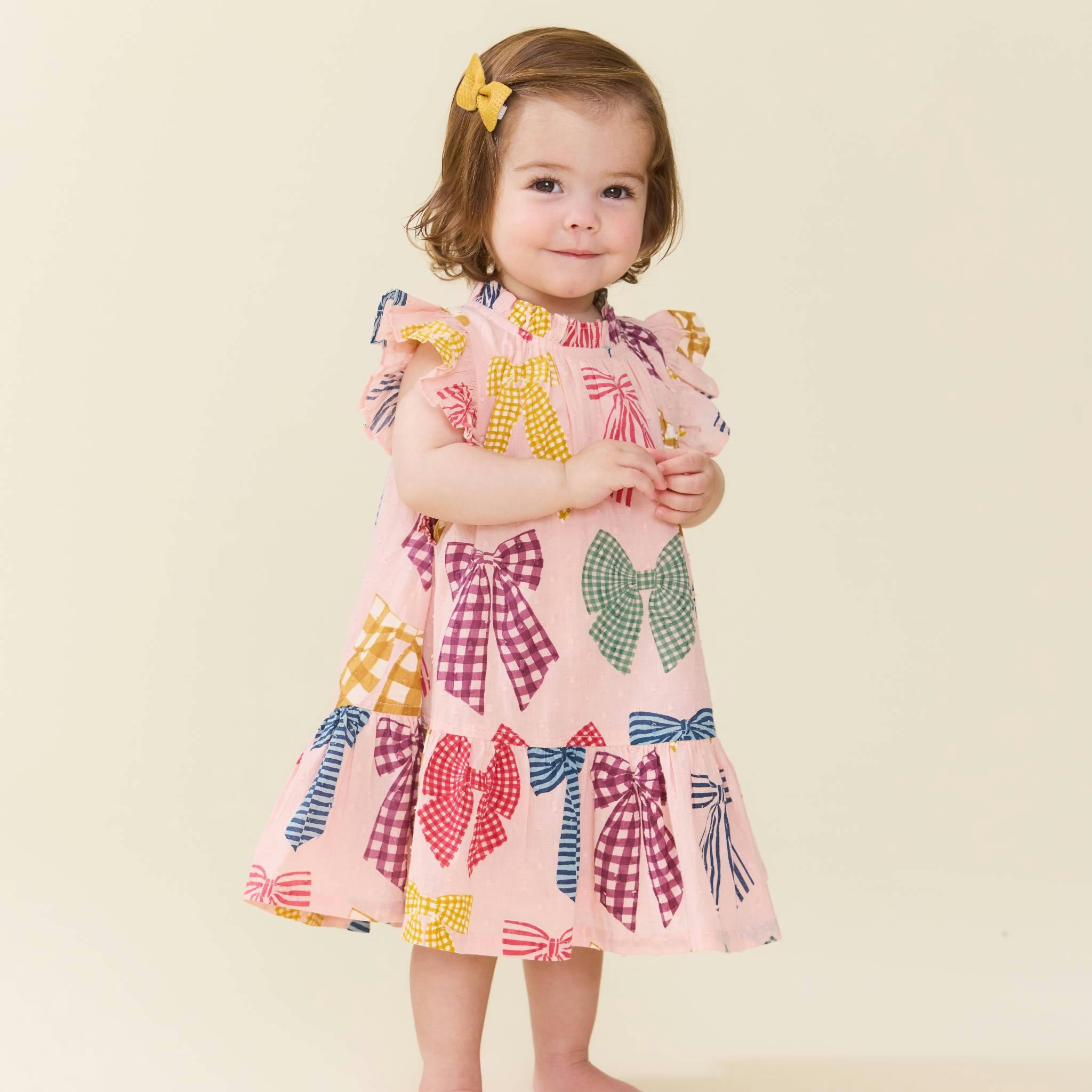 Baby Girls Harper Dress Set - Patterned Bows