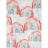 Kids Playhouse Rainbow Rug, Blue