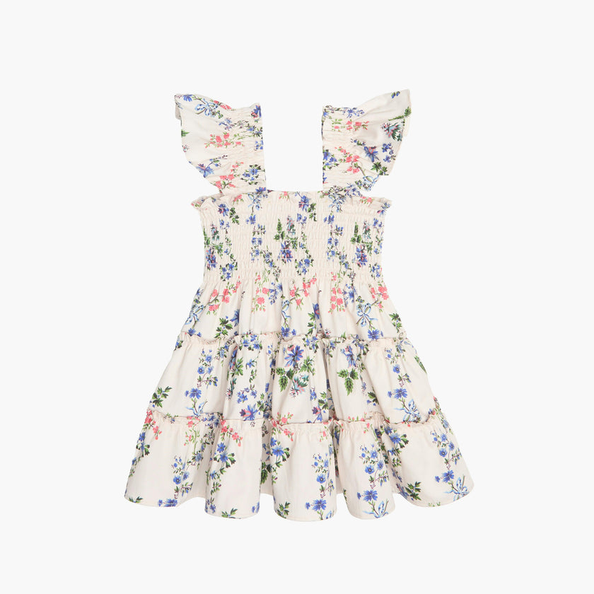 The Tiny Ellie Nap Dress - Pink Scallop Bow Chintz