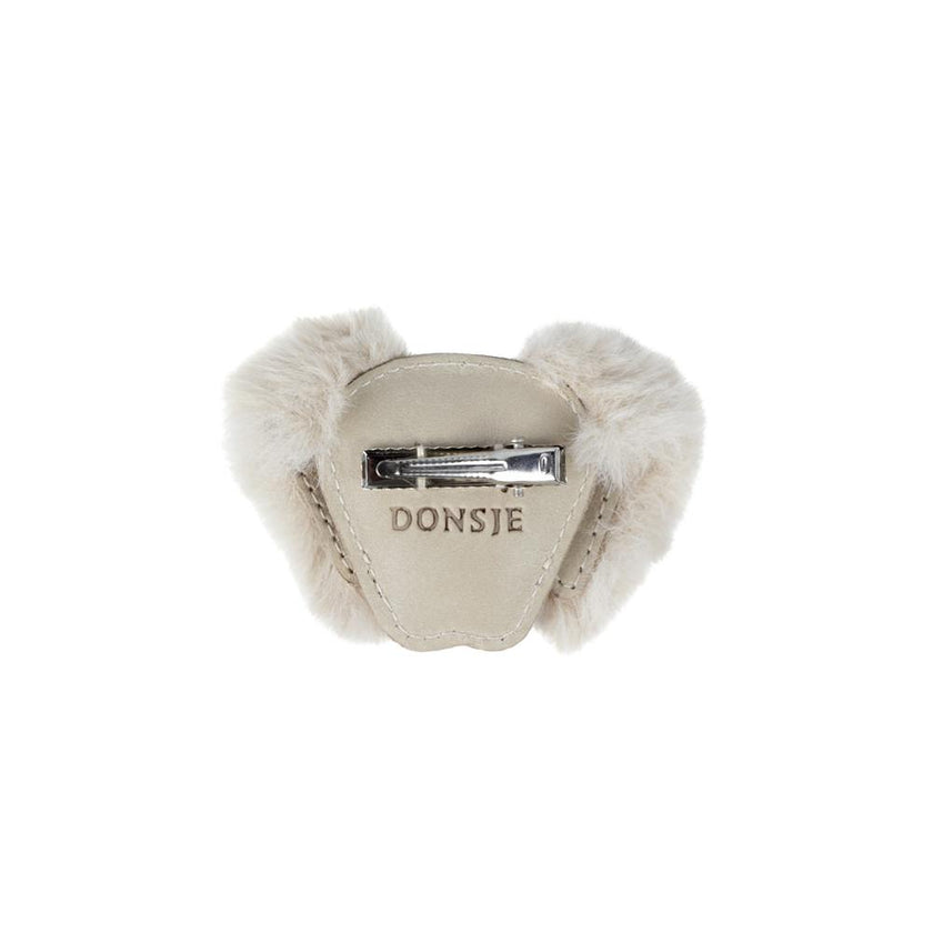 Josy Exclusive Hairclip | Golden Retriever | Ivory Classic Leather