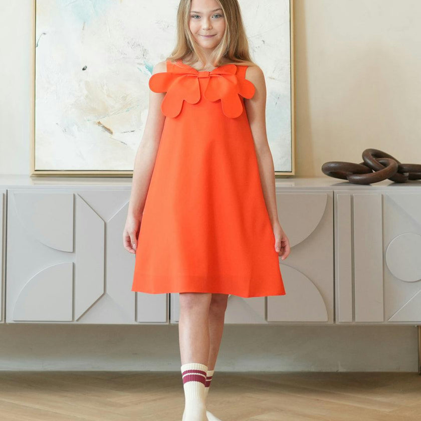 Esme dress (scarlet-orange)