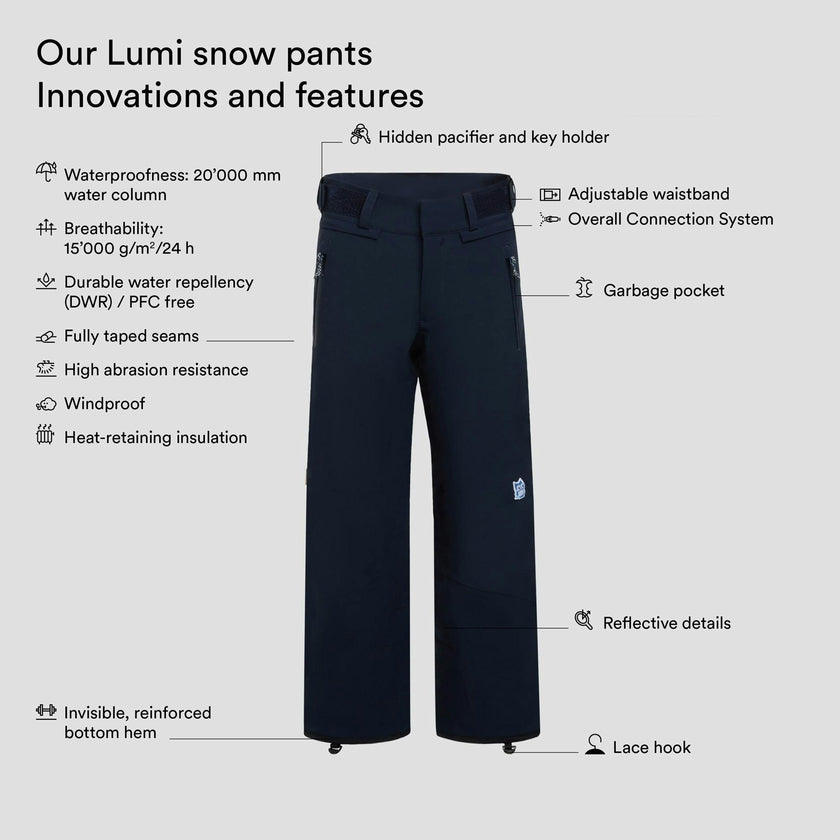 Lumi High Back Adjustable Waistband Snow Pants