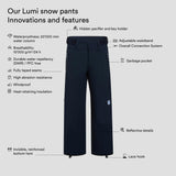 Lumi High Back Adjustable Waistband Snow Pants