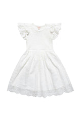 Mini Hattie Dress in White Lace