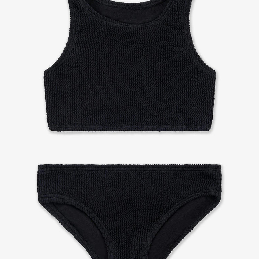 Meredith - Crinkle Two Piece Tankini Swimsuit